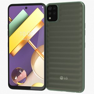 realistic lg k42 green 3D model