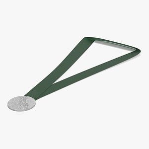 3D model 2026 Olympic Silver Medal Horizontal View