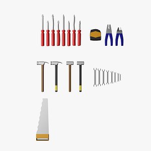 3D Low poly Tools for games model