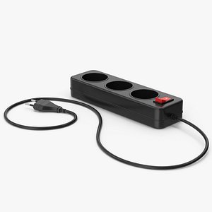 3D Electric Extension Socket model