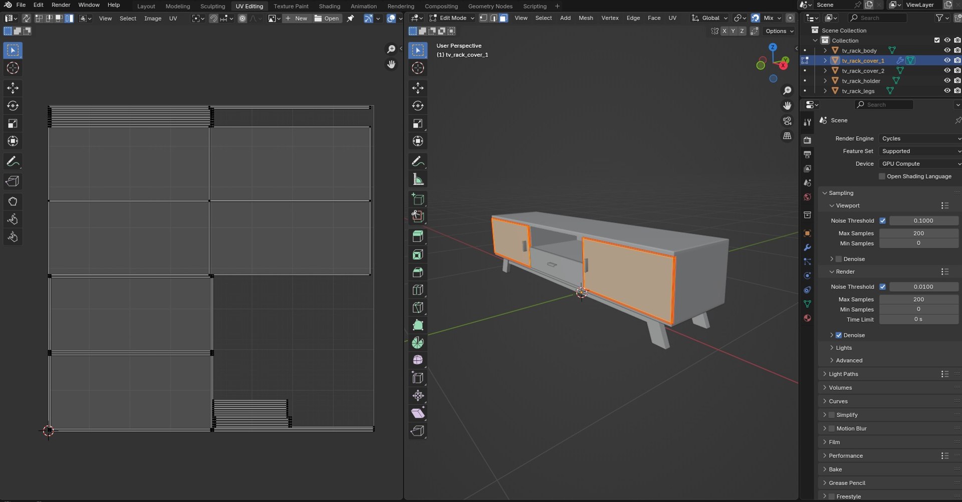 3D TV Rack N15 Model - TurboSquid 2414994