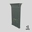 Porte classique bois vert double battant