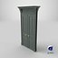 Porte classique bois vert double battant