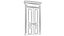 Porte classique bois vert double battant
