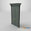 Porte classique bois vert double battant