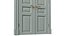 Porte classique bois vert double battant