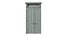 Porte classique bois vert double battant