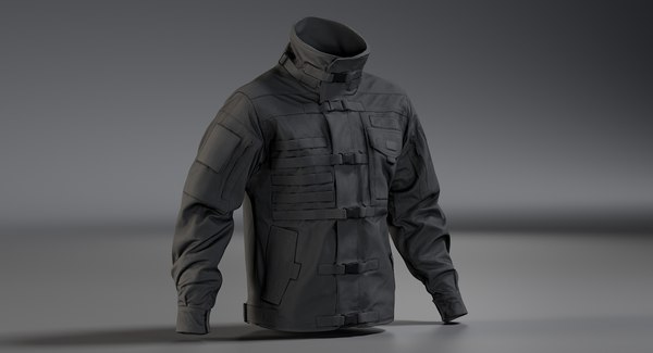 3D realistic black swat jacket - TurboSquid 1442136