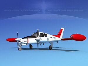 cockpit cessna navy 3D model