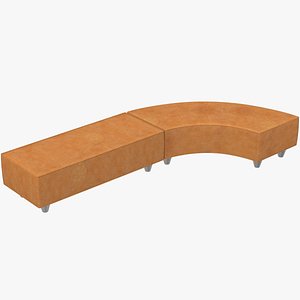 3D leather bench