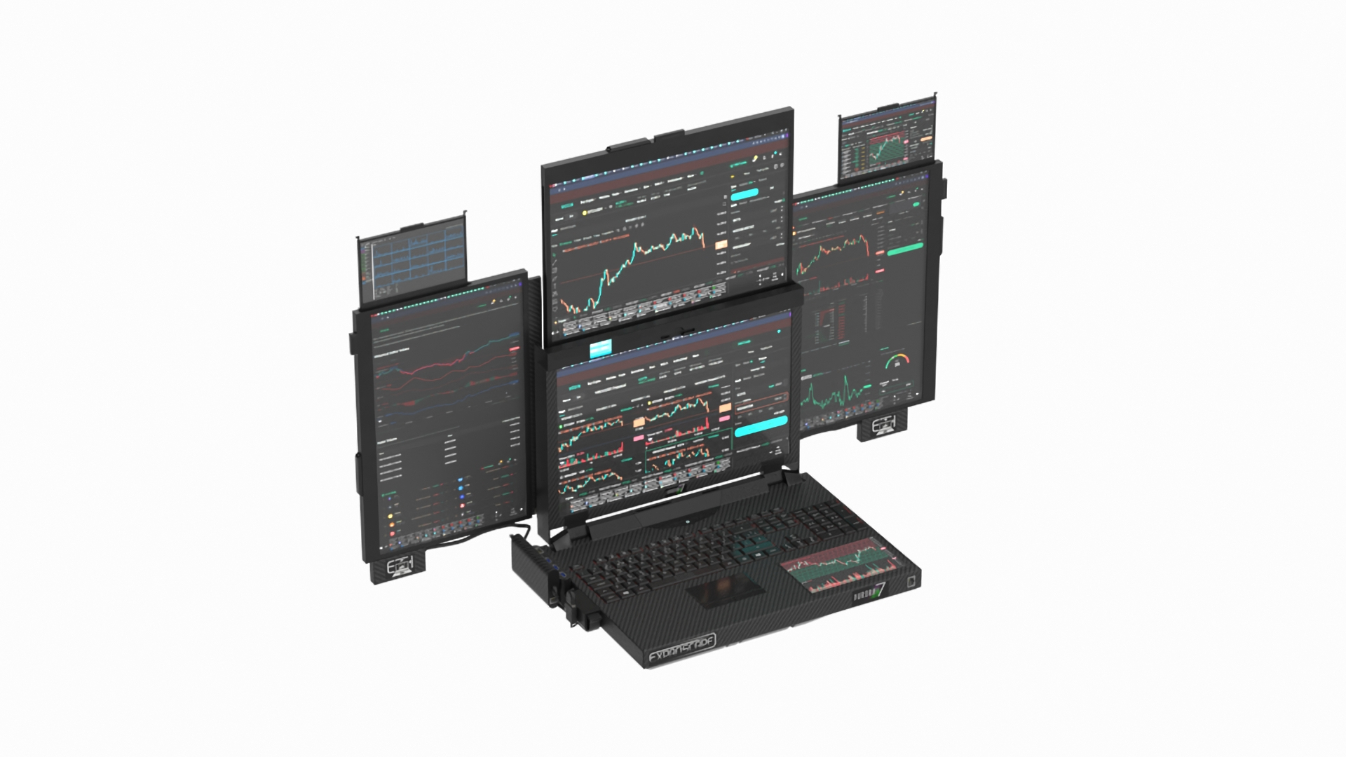 Laptop Expanscape Aurora With Miner Software Rigged 3D - TurboSquid 2237174