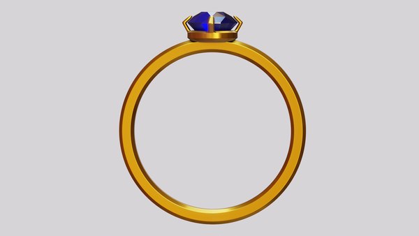 Sapphire Gold Ring model