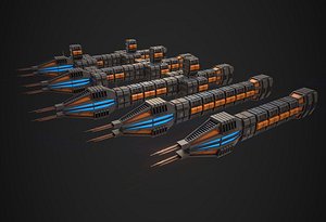 Modular Spaceship Six 3D model