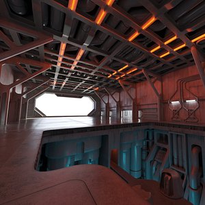 Sci-fi Interior 04 - Hangar