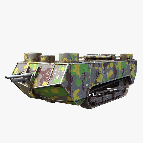 Saint-Chamond French WWI Tank model