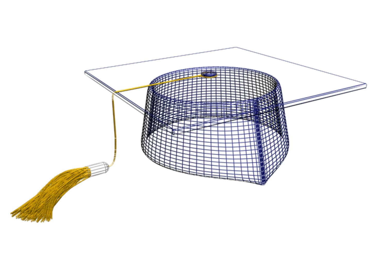 graduation cap 3d model