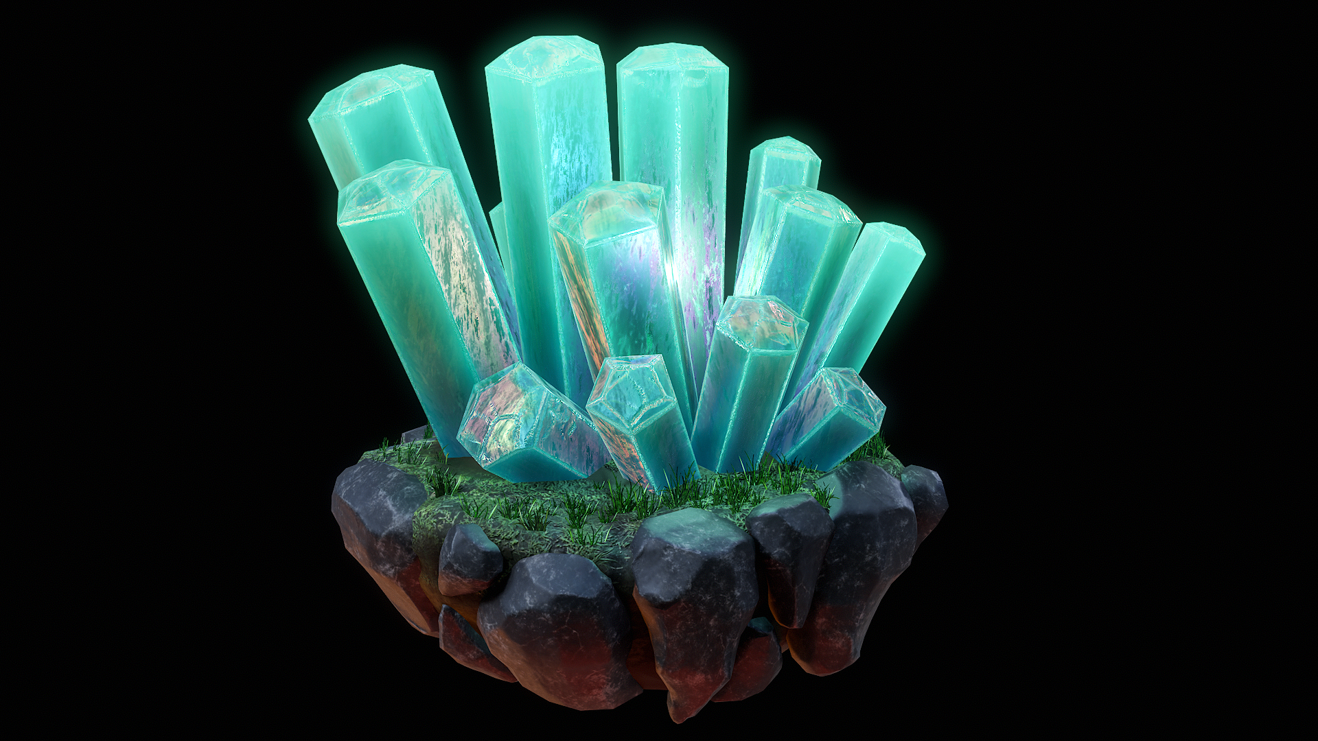 Magic Crystal Customizable 03 PBR Model - TurboSquid 2259303