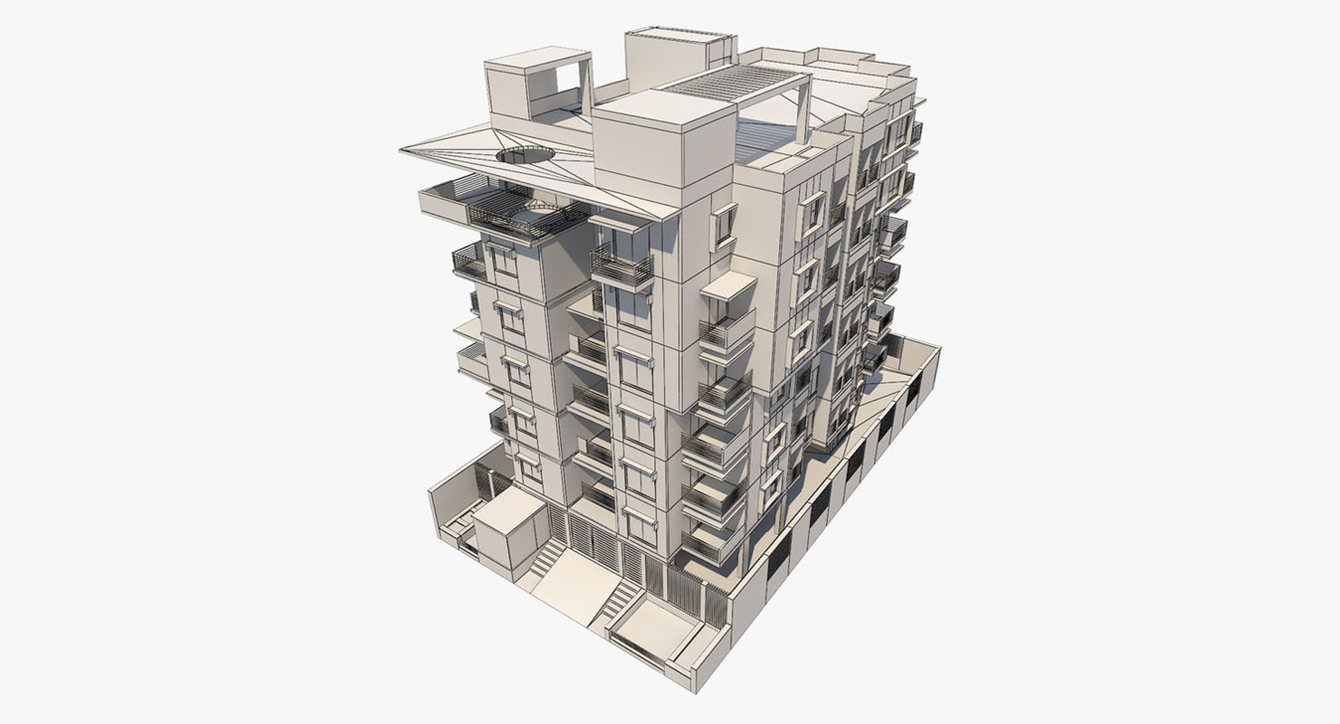 Condo 001 3D Model - FlatPyramid