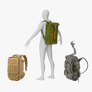 3D Military Backpacks Collection