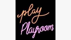 Neon Play and Playroom signs