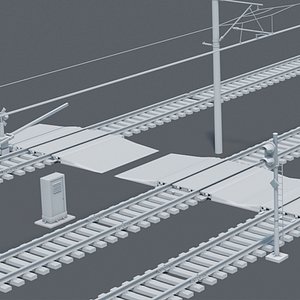 3D Railway Road Modules Kitbash Pack