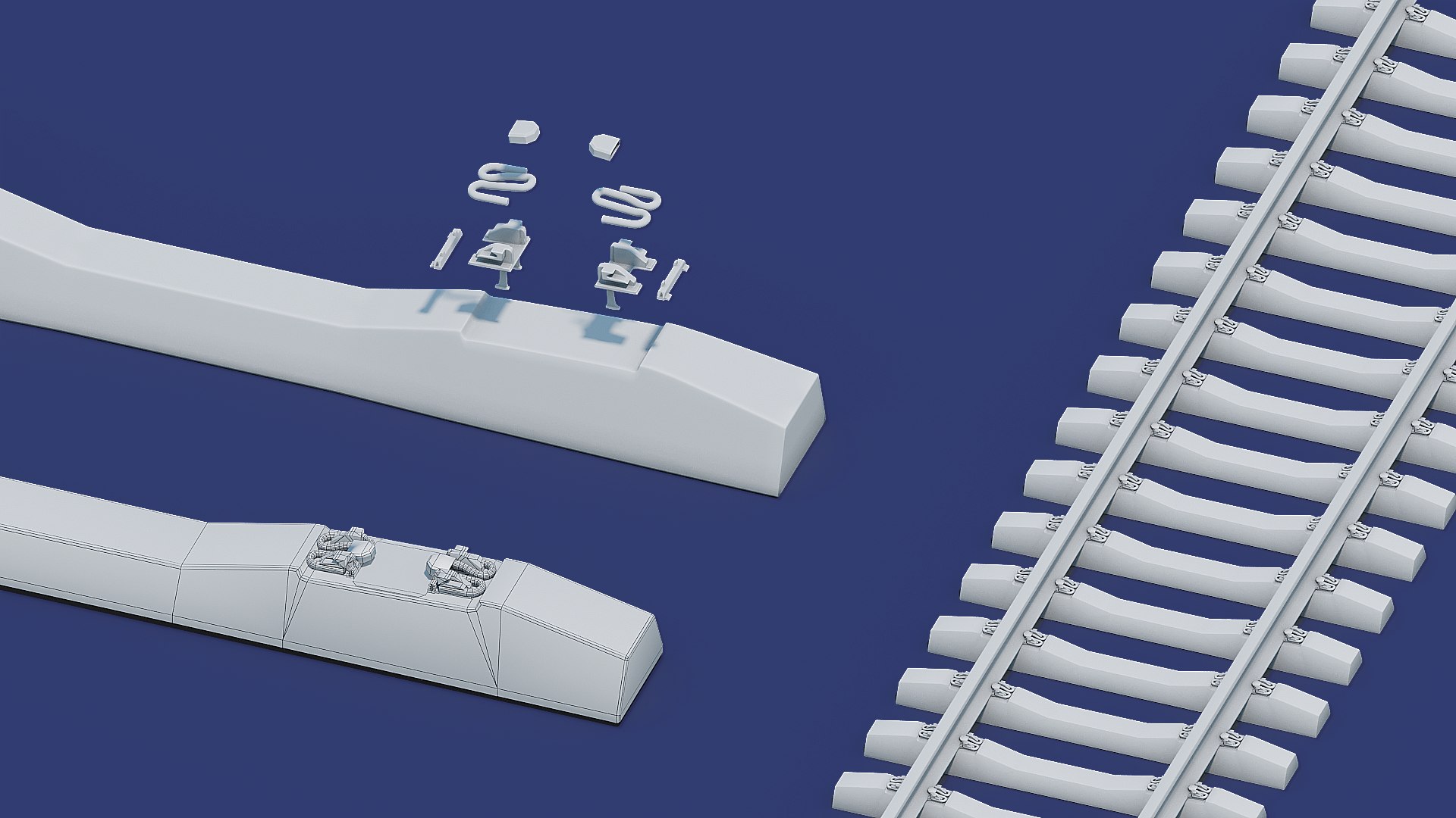 3D Railway Road Modules Kitbash Pack - TurboSquid 2124414