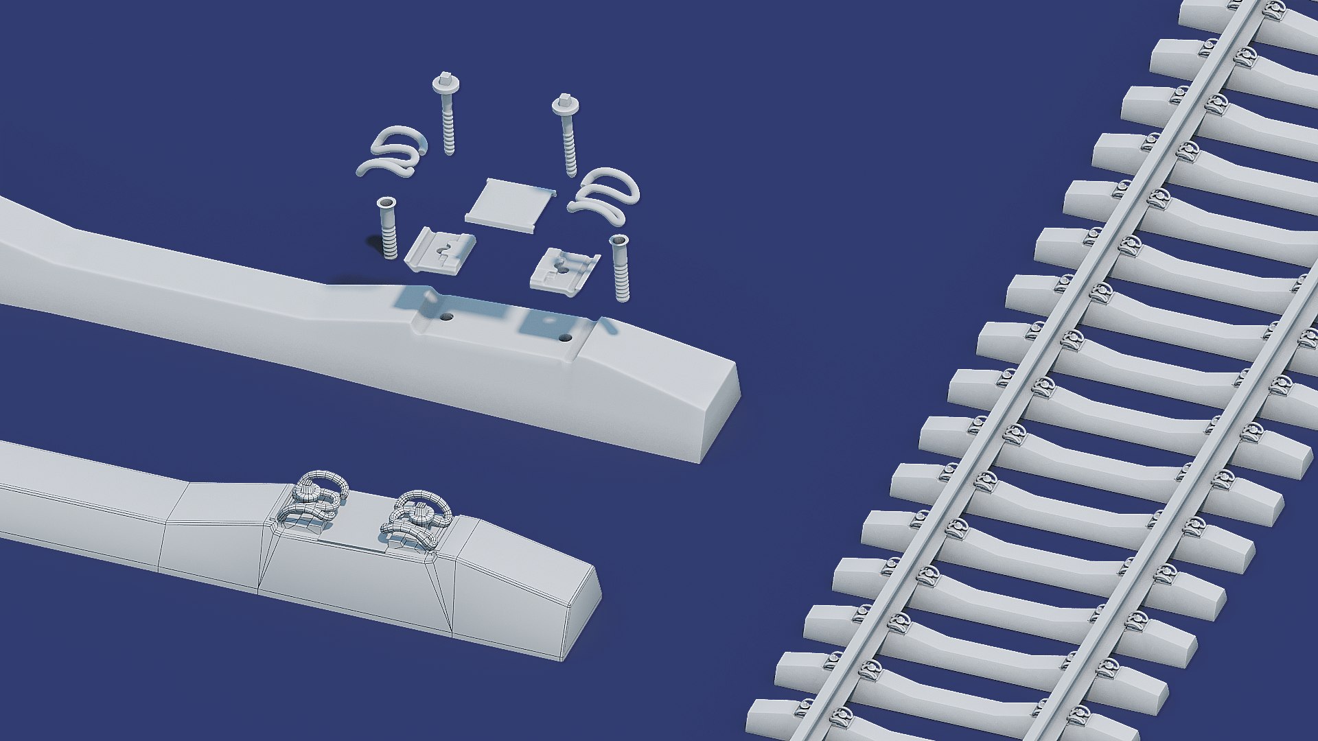 3D Railway Road Modules Kitbash Pack - TurboSquid 2124414