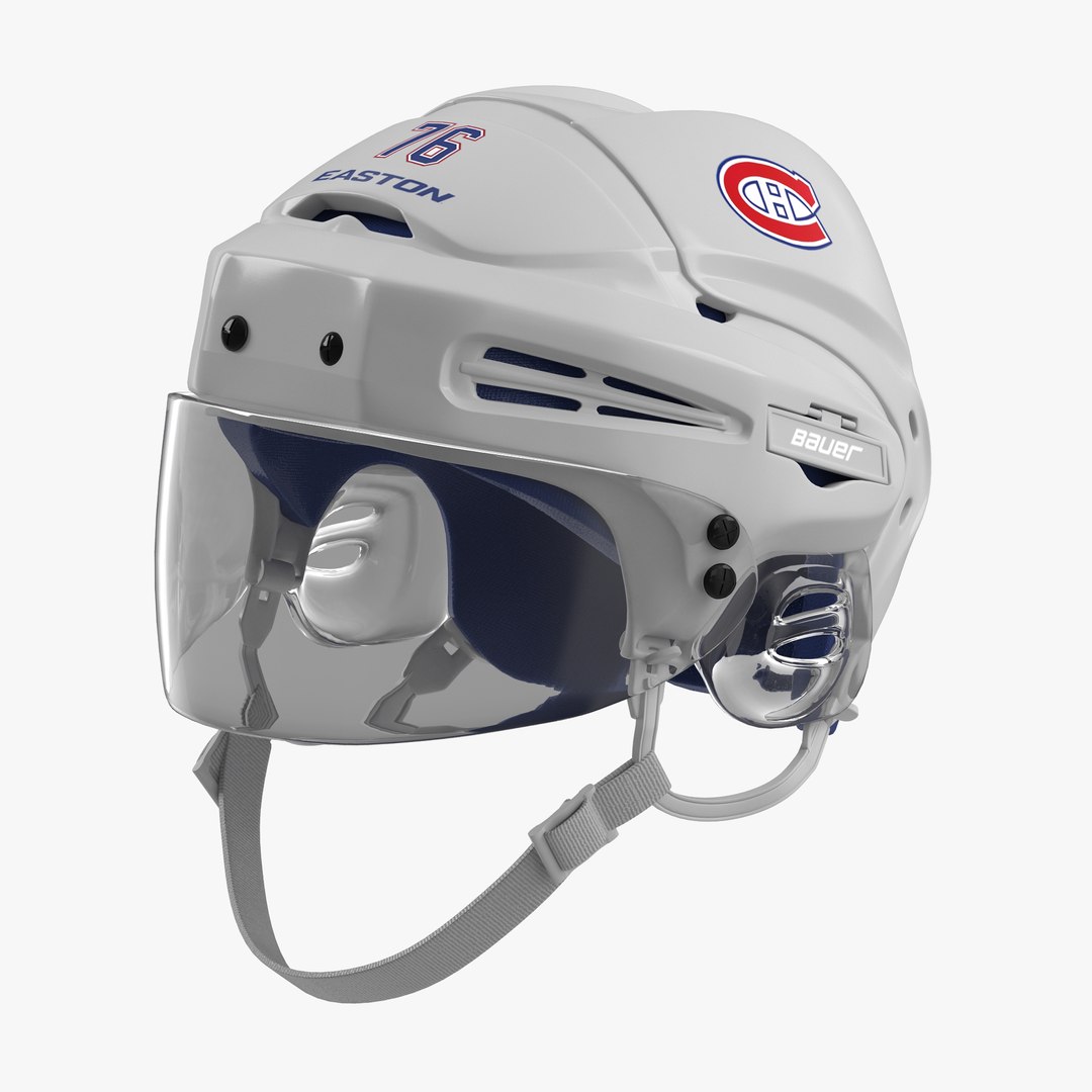 Hockey Helmet Montreal Canadiens 3D model preview