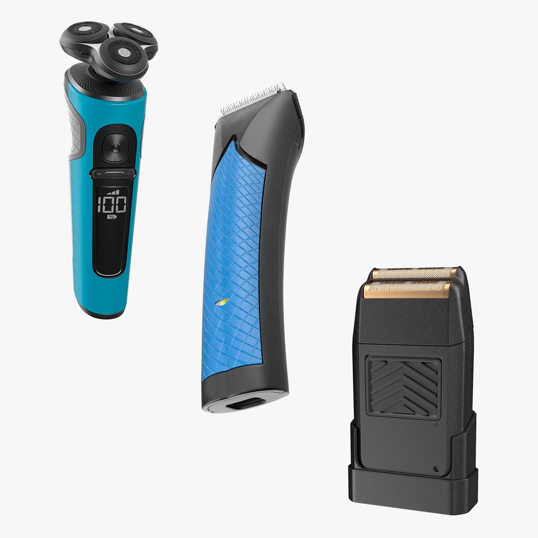 Electric Cordless Shavers Collection 3D model preview