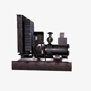 Industrial electric generator Free 3D model 3D model