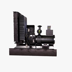 Industrial electric generator Free 3D model