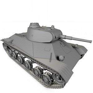 t-50 light tank soviet 3D model