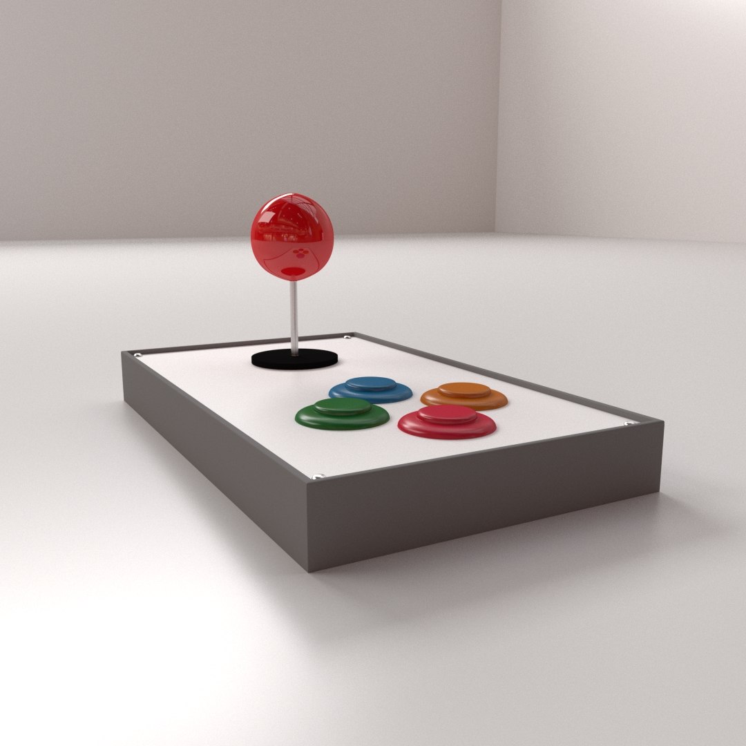 3D model arcade joystick - TurboSquid 1168448