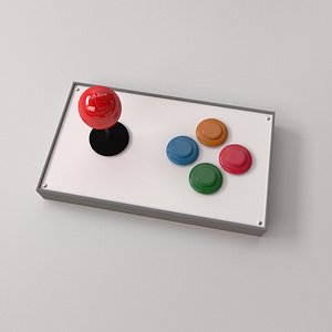 3D model arcade joystick