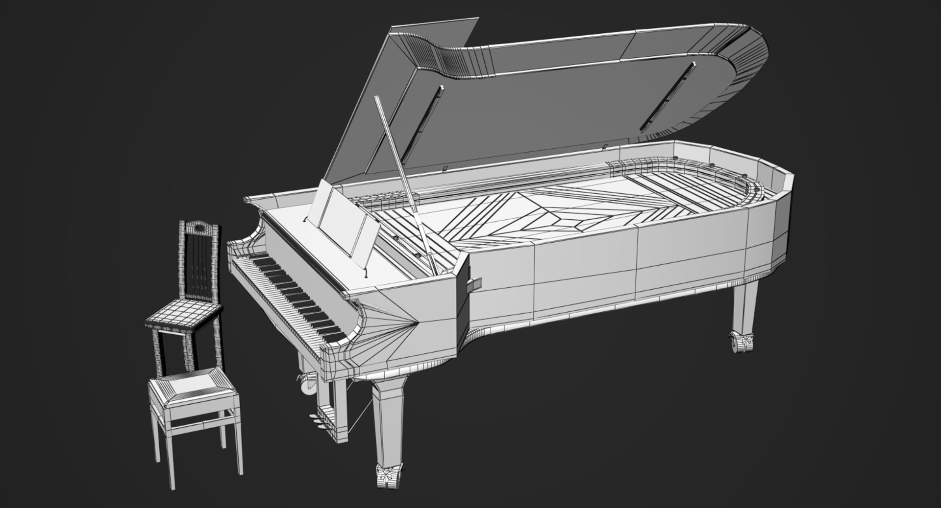 Piano 3D - TurboSquid 1257515