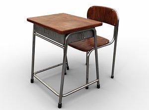 School Desk and Chair model