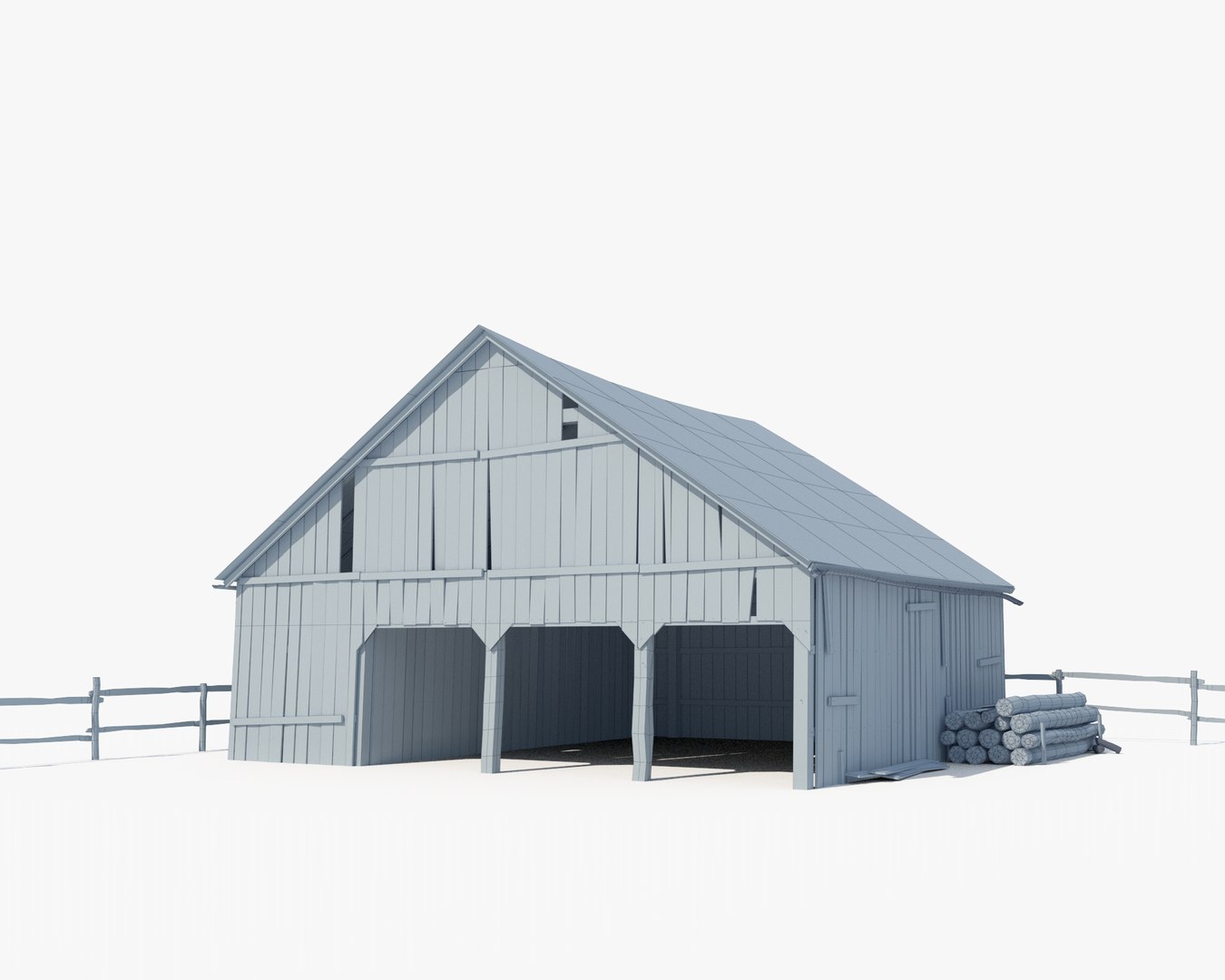 3d Farm Barn Turbosquid 1214053