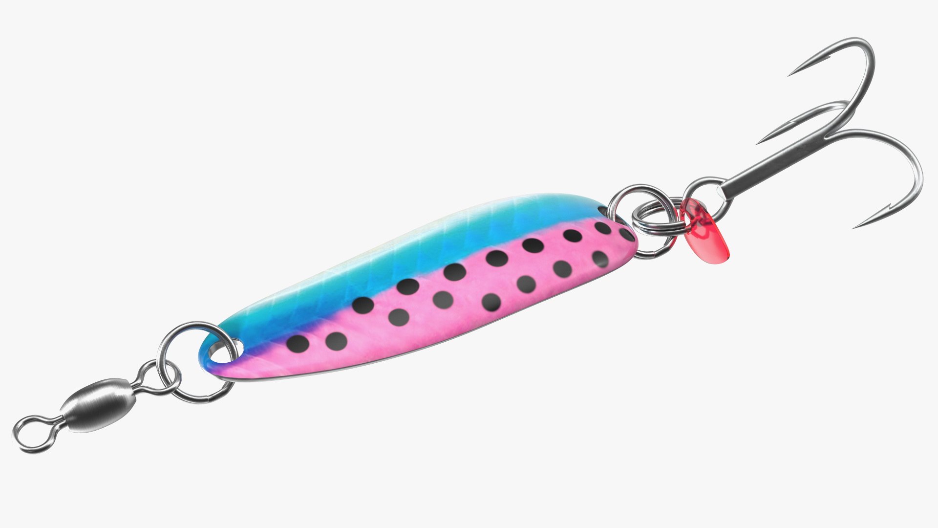 Rainbow Trout Trolling Spoon Lure 3D model preview