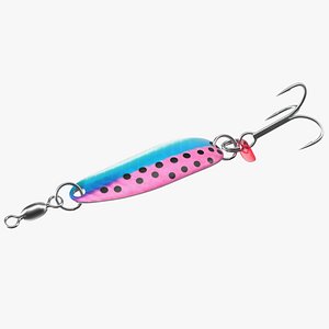 Rainbow Trout Trolling Spoon Lure 3D
