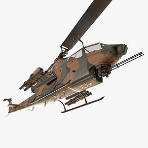 3D model Bell AH-1S Cobra JGSDF  Complex Animation