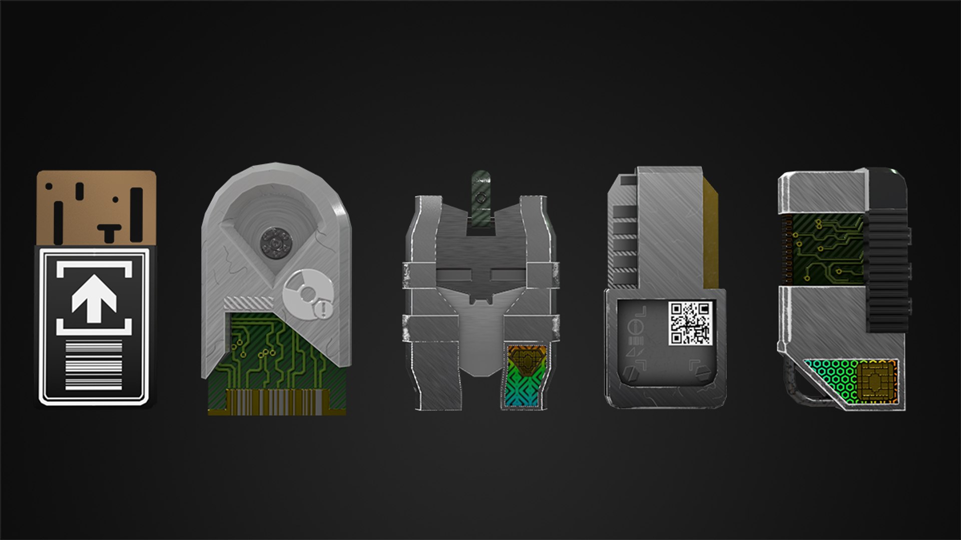 3D Model Pack Sci-fi Keycards - TurboSquid 1433770