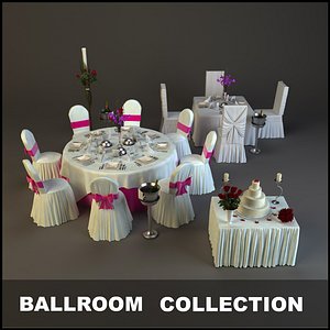 ballrooms wedding table 3d model