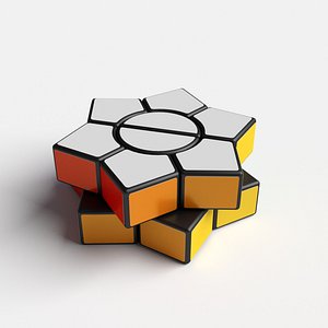 Cube puzzle hexagon star
