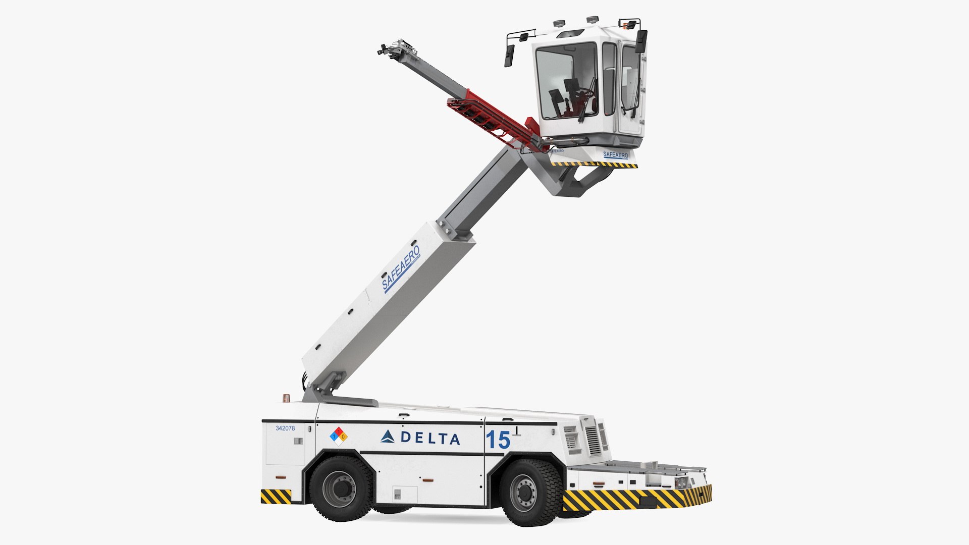 Safeaero 220 Deicing Vehicle Working Position 3D model preview