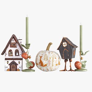 3D model Autumn Decorative Set