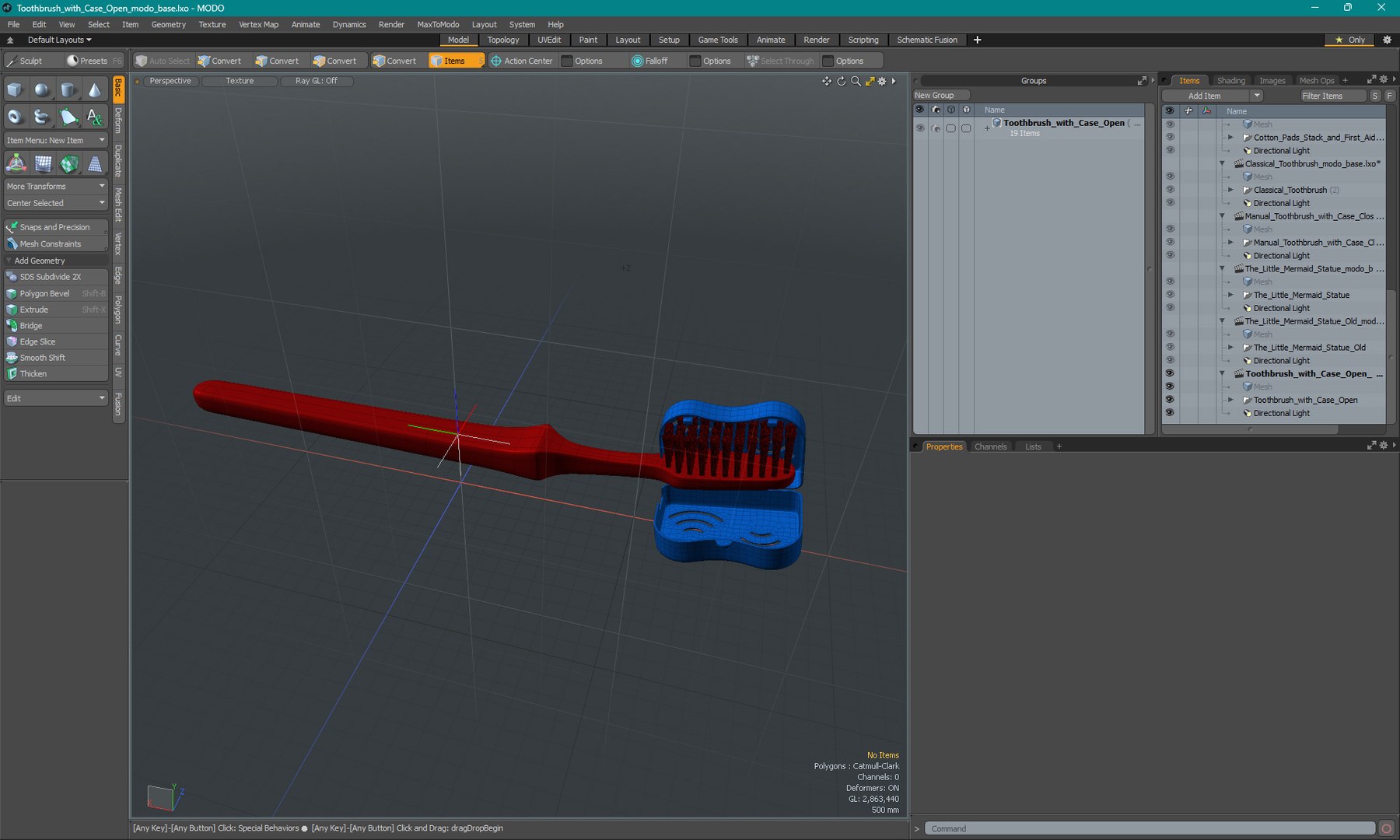 Toothbrush With Case Open 3D Model - TurboSquid 2297297