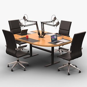 3D Podcast Desk