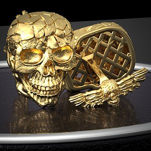 Cufflinks skull zapp00036