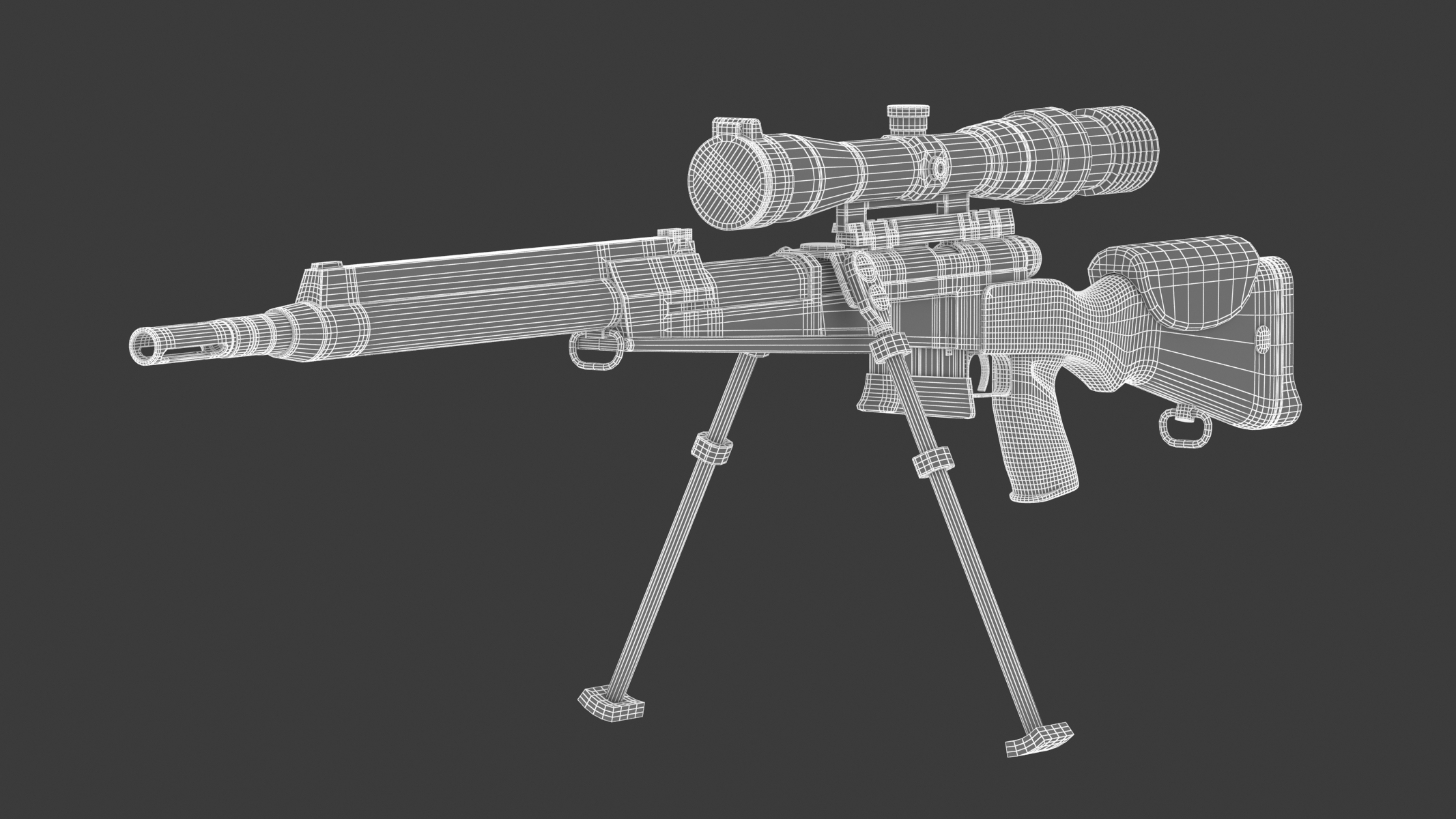 FR F2 sniper rifle model - TurboSquid 1873674