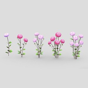 Little Robert Flower Low Poly 3D model